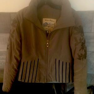 Barely worn Obermeyer Ski Jacket. Olive Brown. Soft lightweight and warm